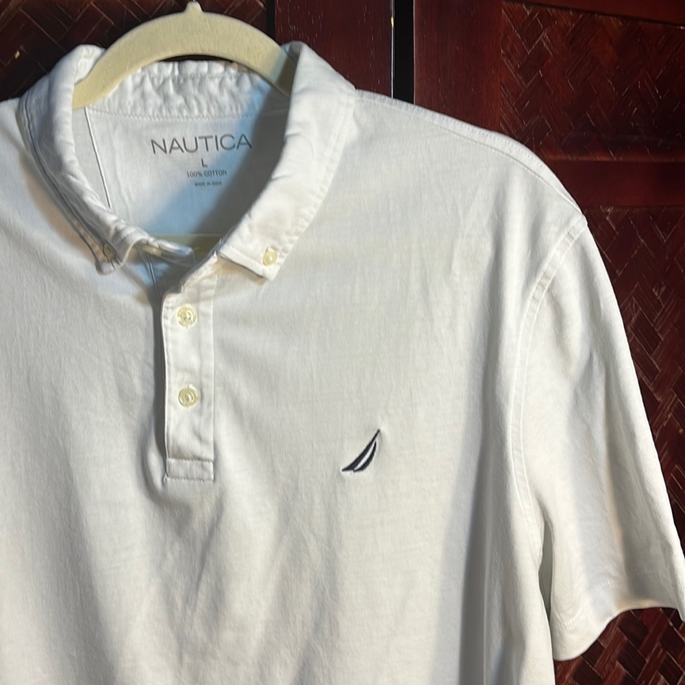 Men’s large 100% cotton Nautica polo shirt in good condition